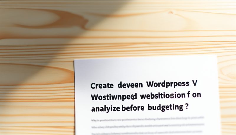 預算評估前的關鍵問題分析｜WordPress vs 客製化網站比較 說明圖